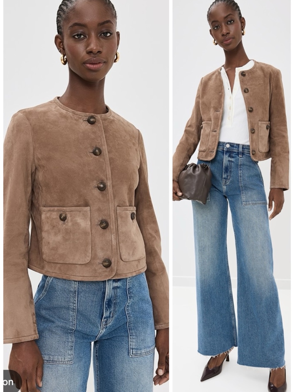 VERONICA BEARD Andrea Brown Suede Jacket SZ US 4